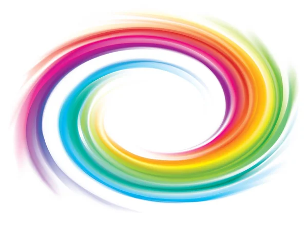 Sfondo vettoriale dello spettro dell'arcobaleno a spirale — Vettoriale Stock