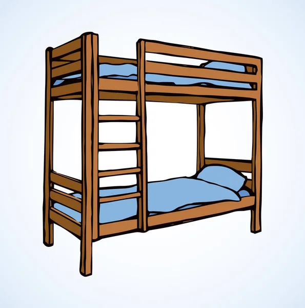 La cama. Dibujo vectorial — Vector de stock
