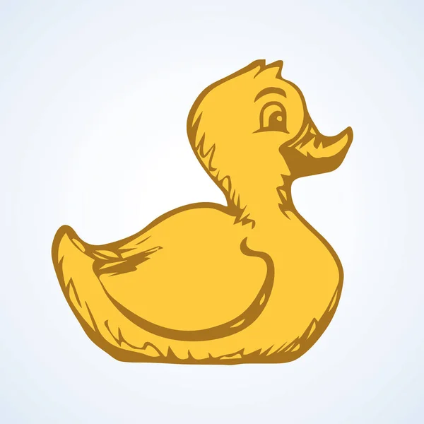 Gumowe Ducking. Wektor rysunek — Wektor stockowy