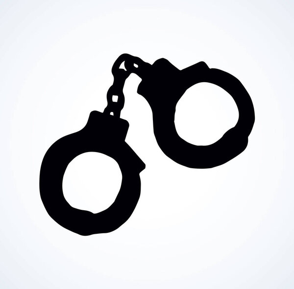 Handcuffs. Vector drawing