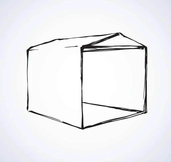 Une tente. Dessin vectoriel — Image vectorielle