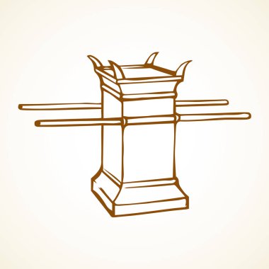 Altar. Vector drawing clipart