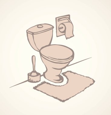 Tuvalet. Vektör çizim