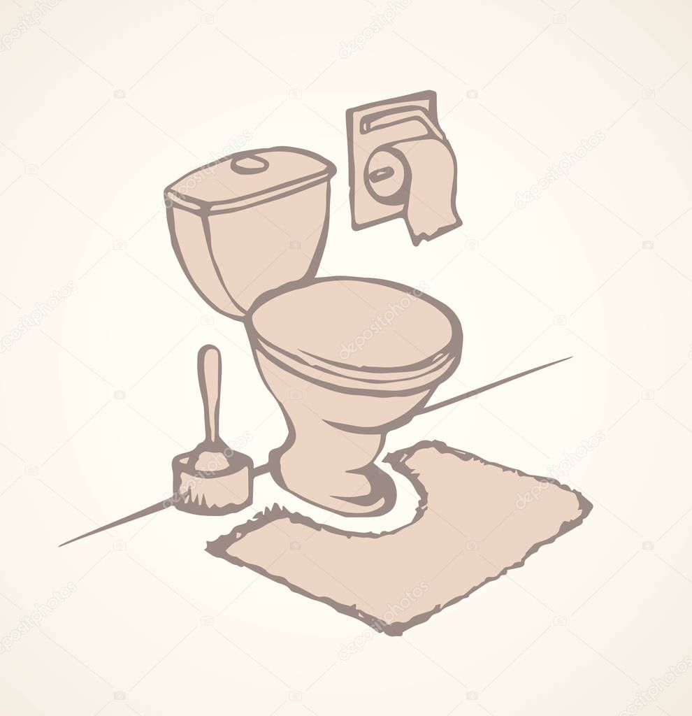 Toilet. Vector drawing