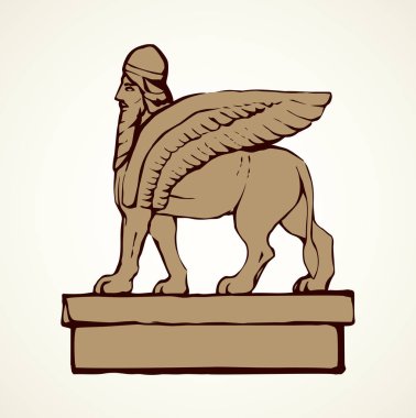 Eski griffin. Vektör çizim