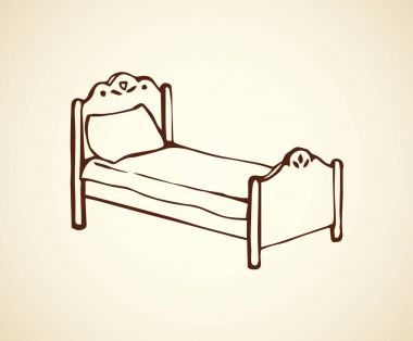 Yatak. Vektör çizim