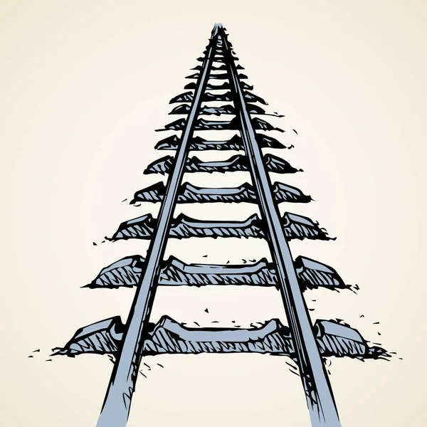 Rails. Vector tekening — Stockvector