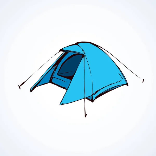 Tent. Vector tekening — Stockvector