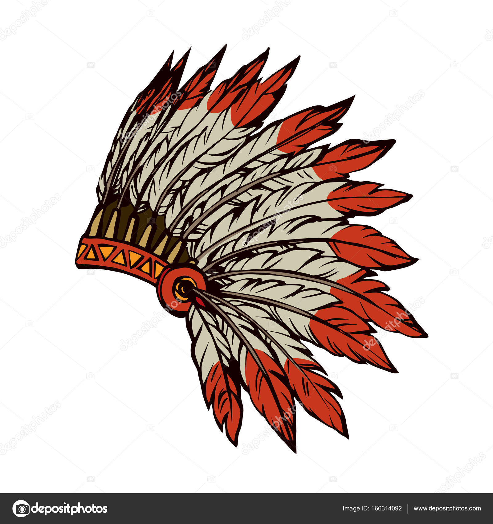Native American Feather Drawings
