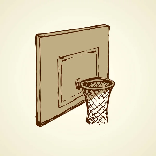 Basketbal basket. Vector tekening — Stockvector