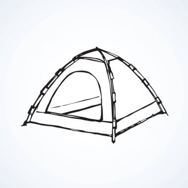 Çadır. Vektör çizim