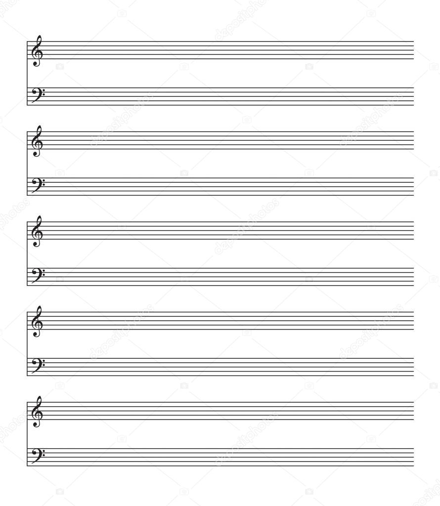 Vector piano sheet music