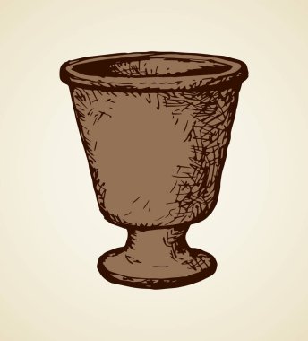 Antik Kupası. Vektör çizim