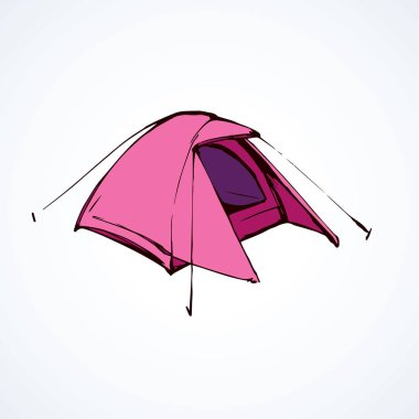 Çadır. Vektör çizim