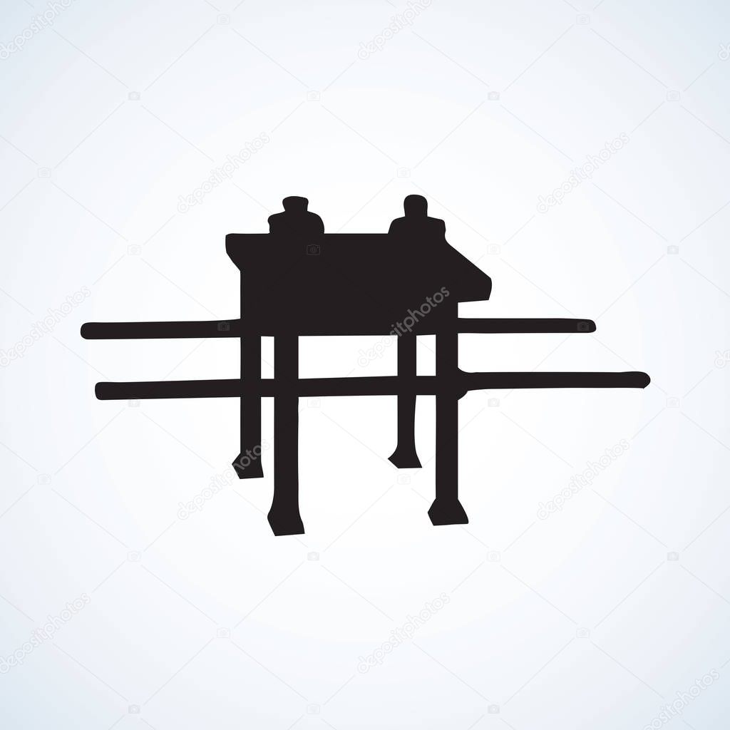 Table of showbread. Vector drawing