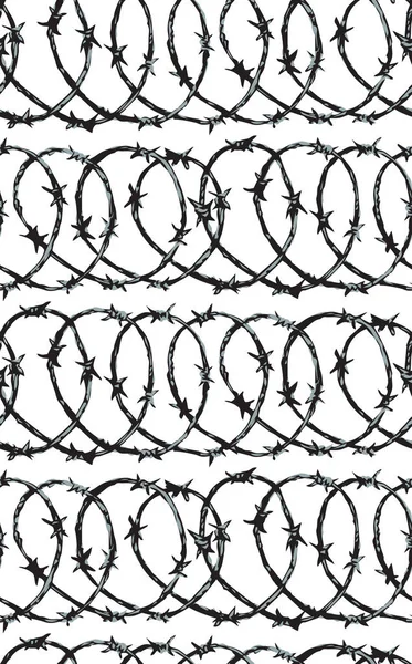 Barbed wire. Vector drawing — Stock Vector