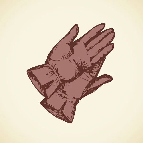 Sarung tangan. Gambar vektor - Stok Vektor