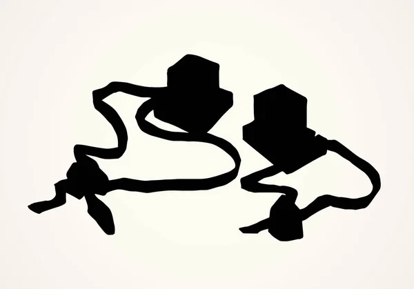 Yahudi duası küpleri. Vektör çizim