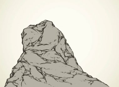 Cliff. Vektör çizim