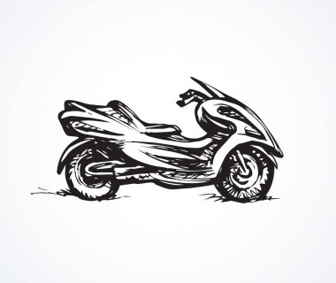 Motosiklet. Vektör çizim
