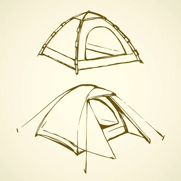 Палатка. Векторный рисунок — стоковый вектор