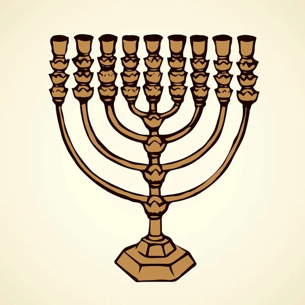 Menorah. Dibujo vectorial — Archivo Imágenes Vectoriales