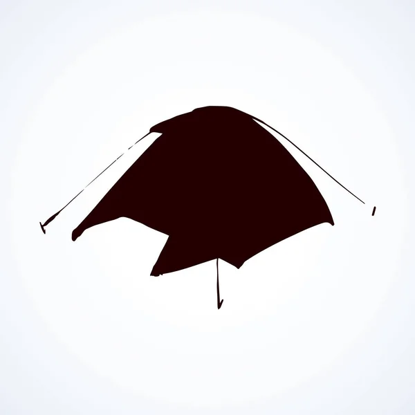 Tent. Vector tekening — Stockvector