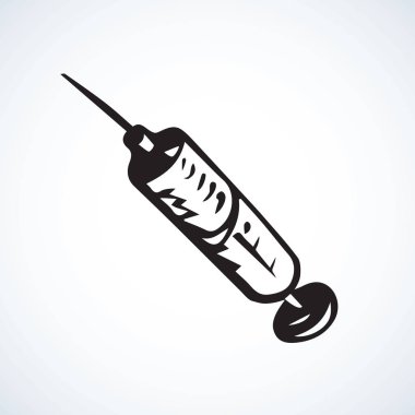 Şırınga. Vektör çizim