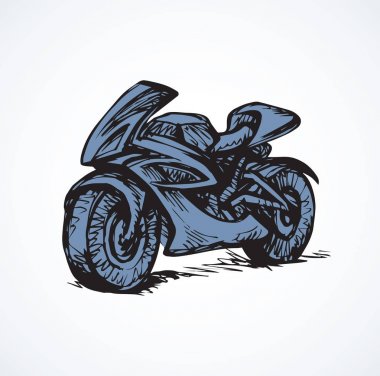 Motosiklet. Vektör çizim