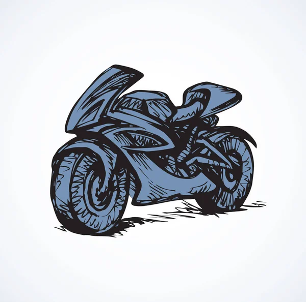 Una motocicleta. Dibujo vectorial — Archivo Imágenes Vectoriales