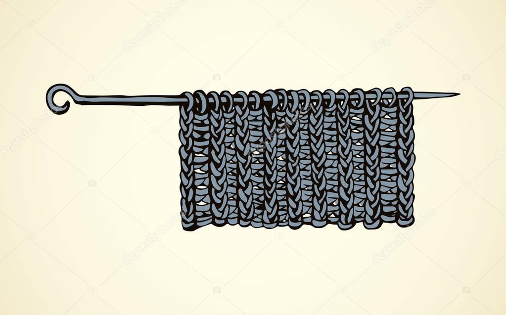 Knitting. Vector drawing