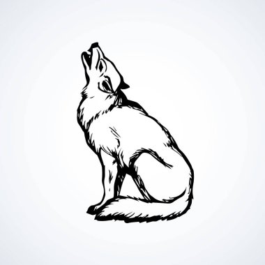 Wolf. Vector drawing clipart