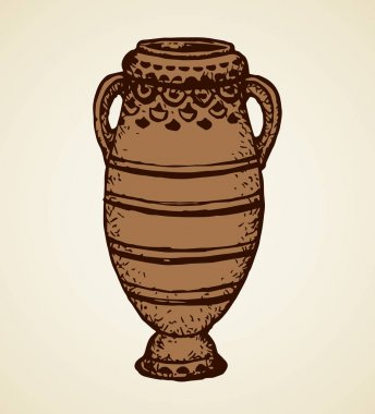 Antik Kupası. Vektör çizim