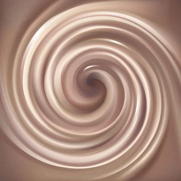 渦巻くチョコレート テクスチャのベクトルの背景 — ストックベクタ