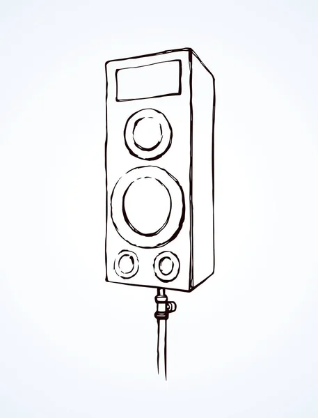 白色背景上的涂鸦扬声器插图 — 图库矢量图片
