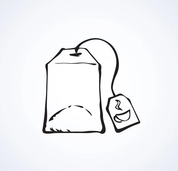 Tea bag. Vector drawing — Stock Vector