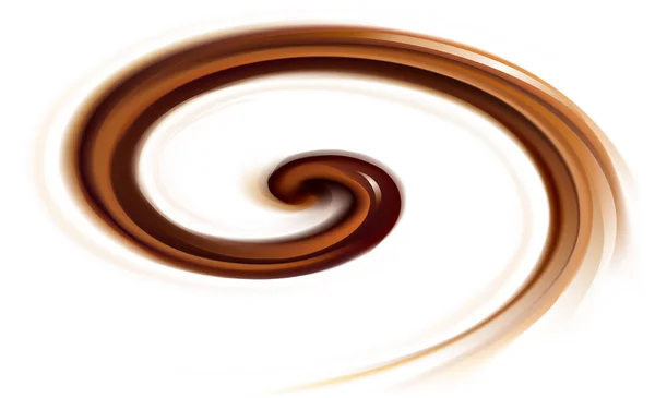 Vektorové pozadí vířící smetanové čokoládové textury — Stockový vektor