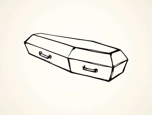 Coffin. Dibujo vectorial — Archivo Imágenes Vectoriales