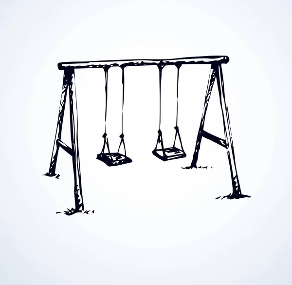 Vector drawing. Swing Stock Vector Image by ©Marinka 189399416