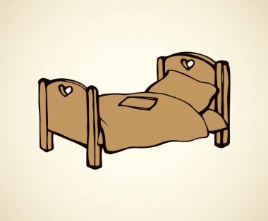 Yatak. Vektör çizim