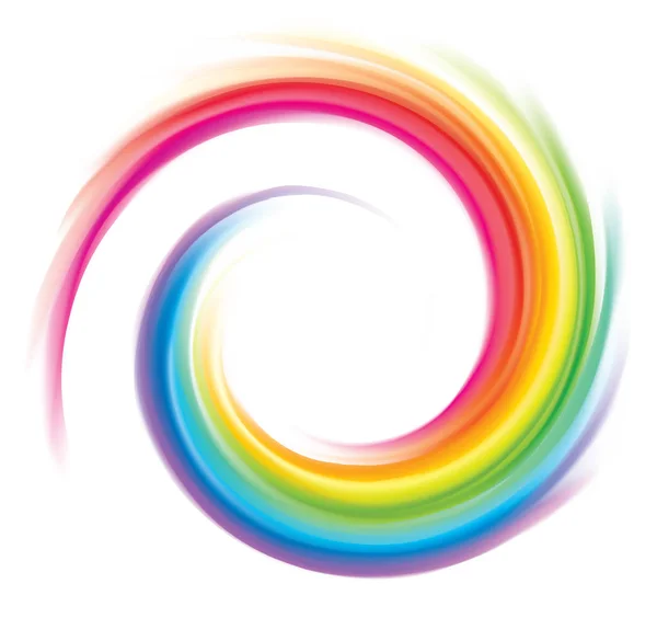 Fondo vectorial del espectro espiral del arco iris — Archivo Imágenes Vectoriales