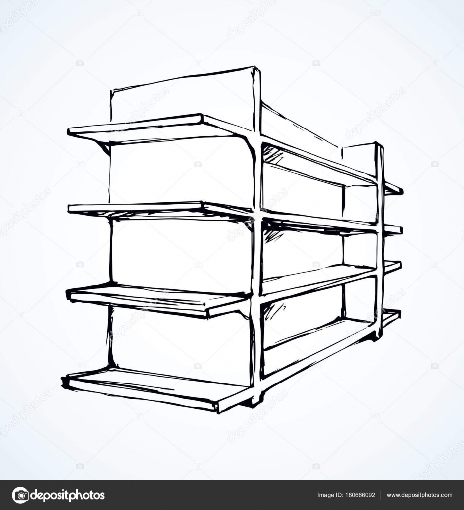 Conjunto vectorial de estanterías, libros — Vector de stock © Marinka