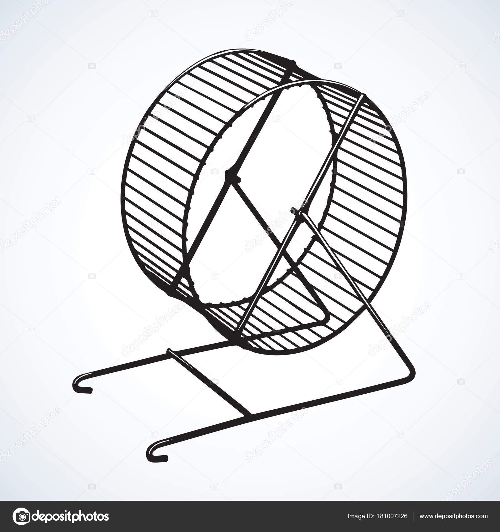 Hamster wheel. Vector drawing Stock Vector by ©Marinka 181007226