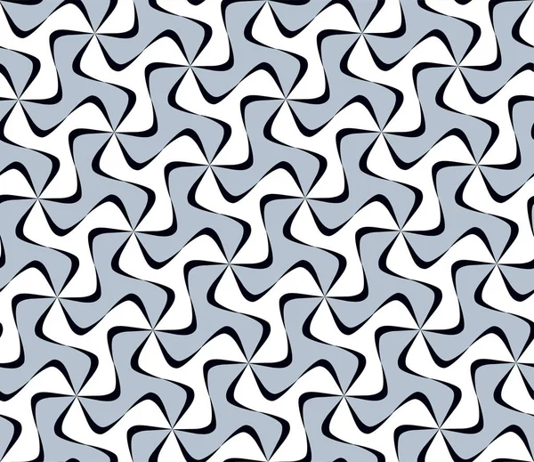 Repeating monochrome twisted stripe pattern — Stock Vector