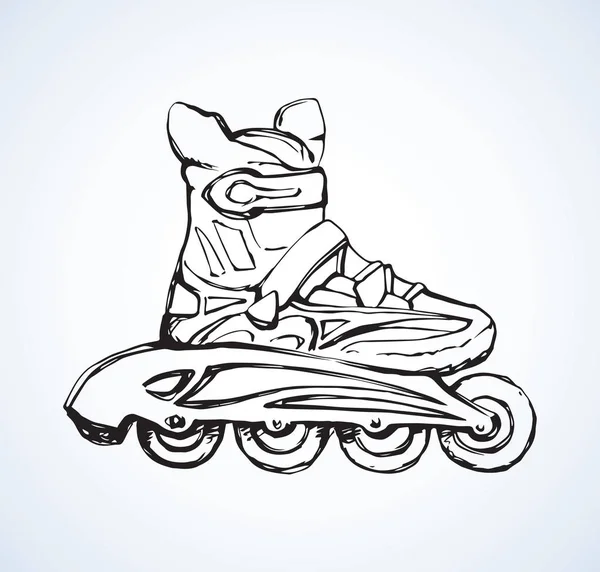 Rolschaatsen. Vector tekening — Stockvector