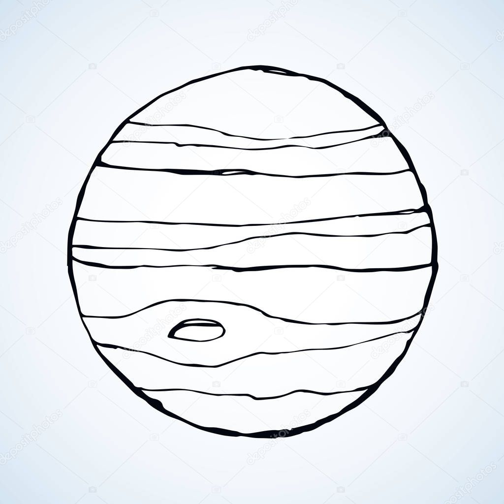 Jupiter. Vector drawing