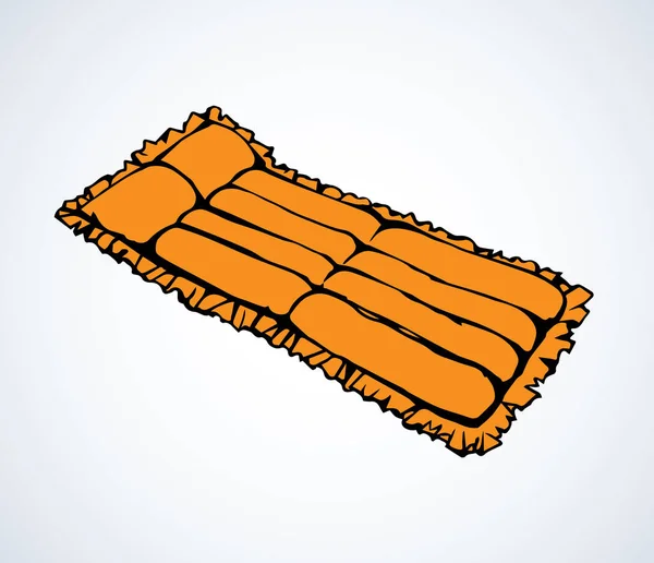 Opblaasbaar matras. Vector tekening — Stockvector