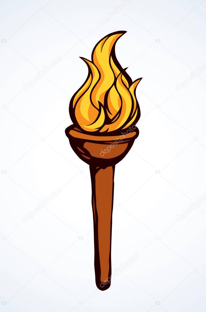 Torch. Vector drawing