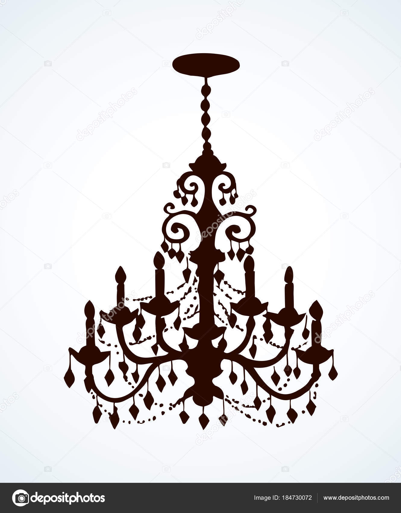Chandelier. Vector drawing — Stock Vector © Marinka 184730072