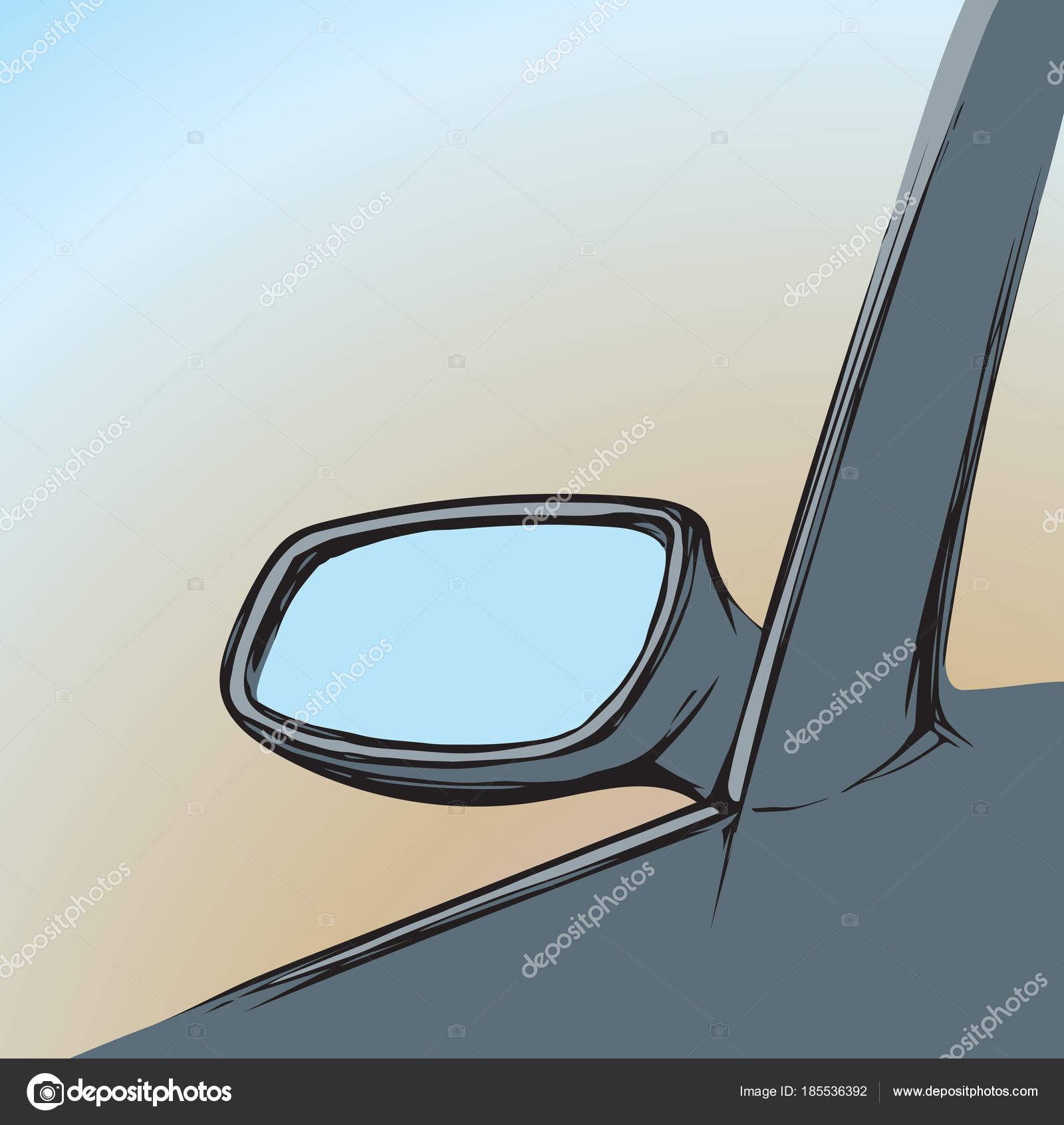 Car Mirror Vector Drawing Stock Vector C Marinka 185536392